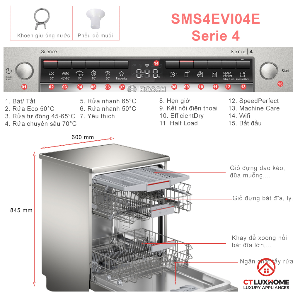 MÁY RỬA BÁT BOSCH SMS4EVI04E 