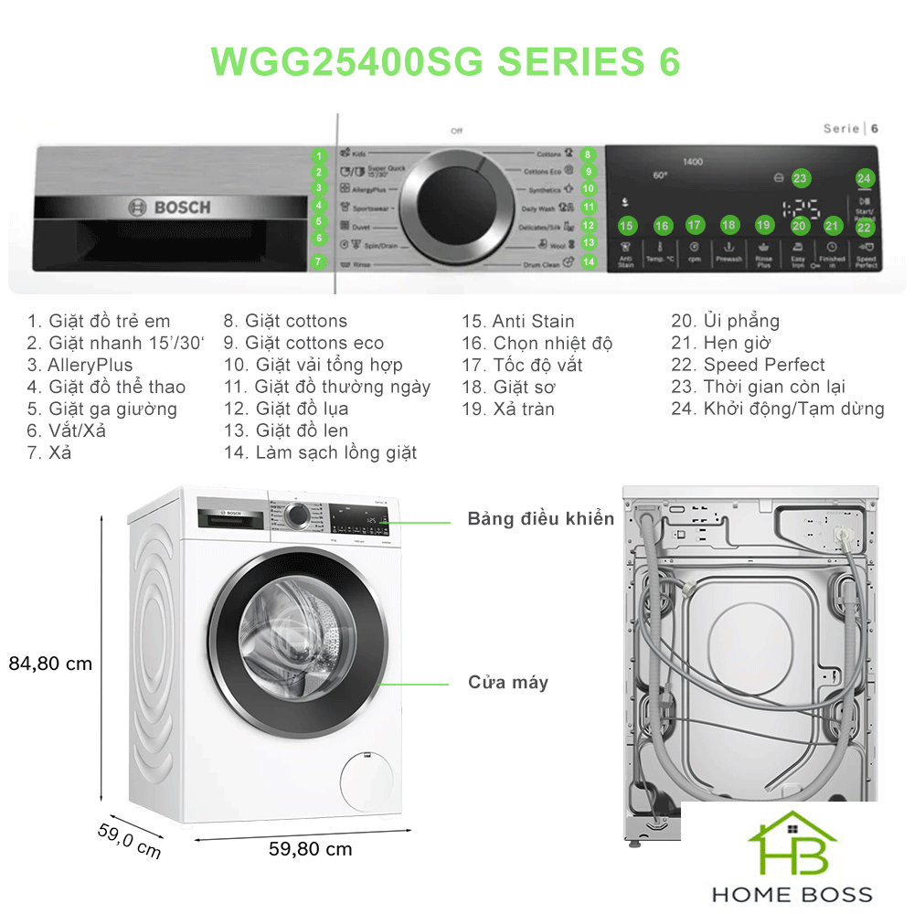 Máy Giặt Bosch WGG25400SG Serie 6
