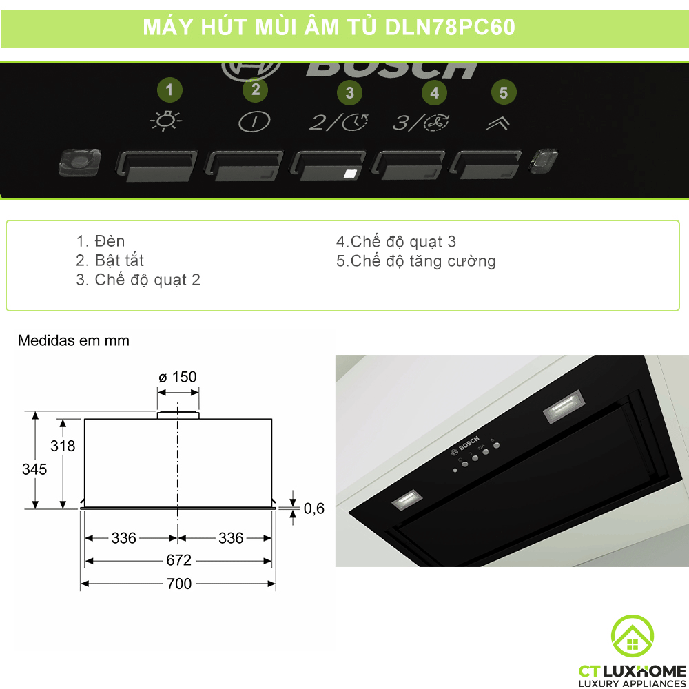 MÁY HÚT MÙI BOSCH DLN78PC60