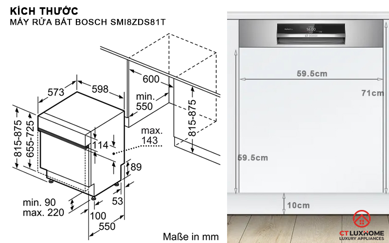 MÁY RỬA BÁT BOSCH SMI8ZDS81T