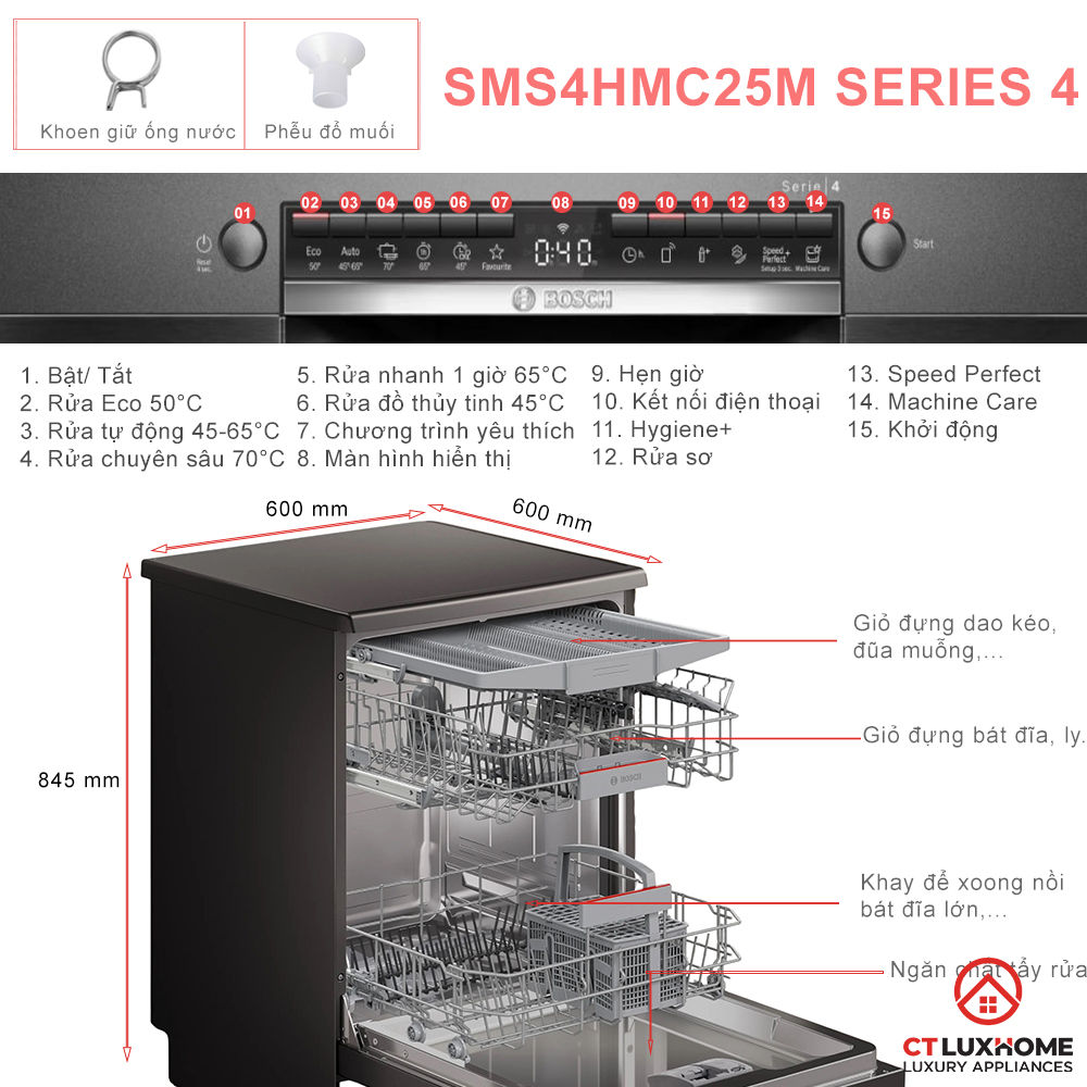 MÁY RỬA BÁT BOSCH SMS4HMC25M