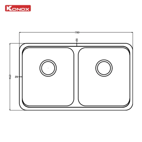 Chậu Rửa Bát Konox Tari 7846DU