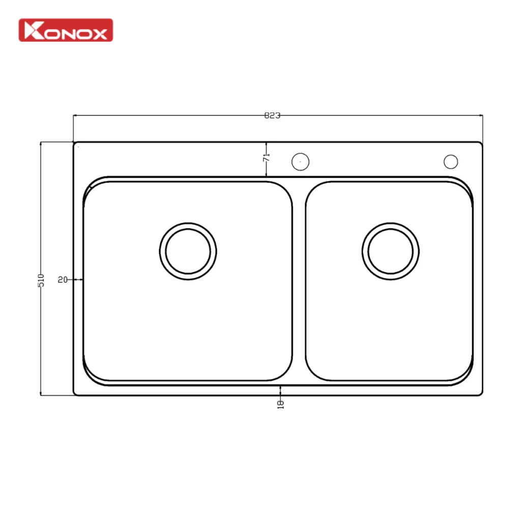 Chậu Rửa Bát Konox Tari 8251TD