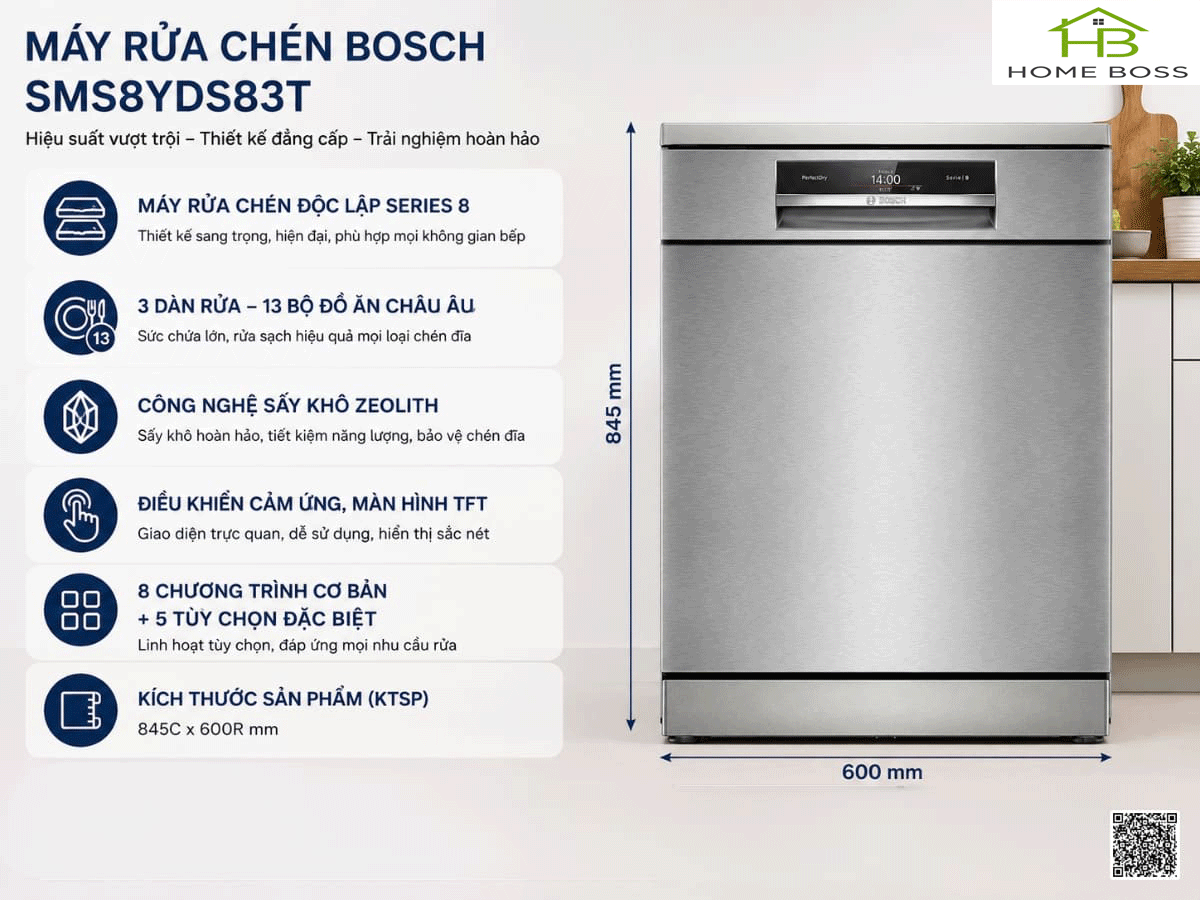 Máy Rửa Bát Bosch SMS8YDS83T