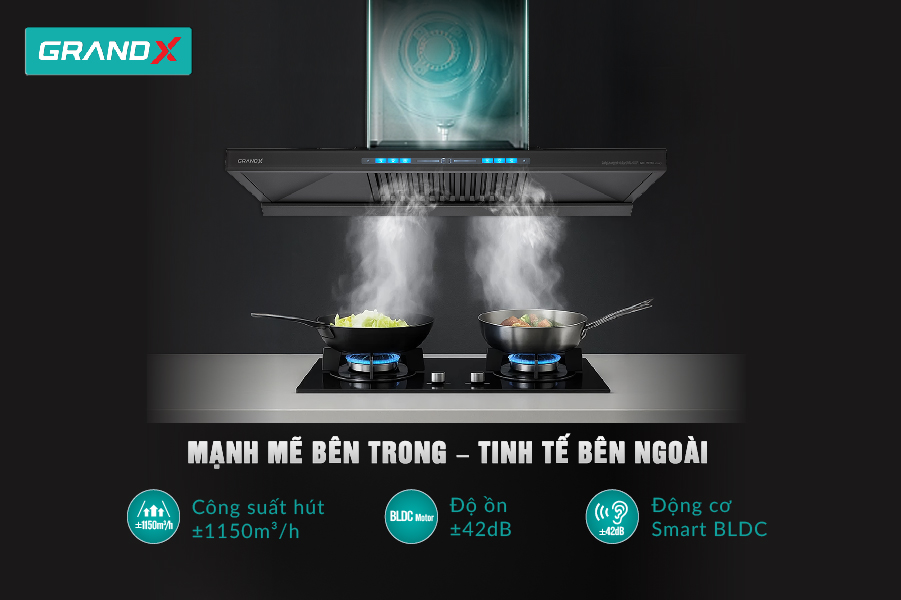 Máy Hút Mùi GrandX GX H90T81 Luxury