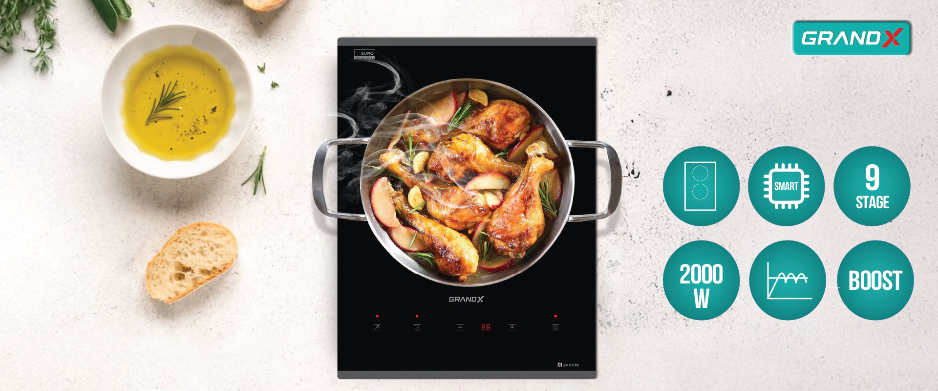 Bếp từ đơn GrandX GX IH188