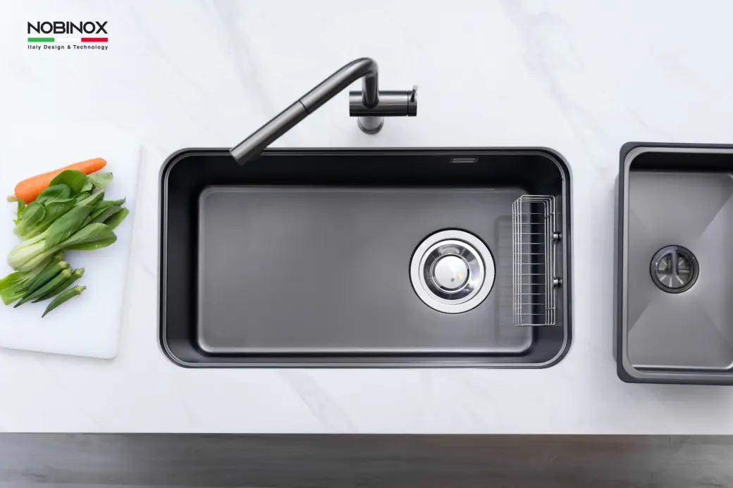 Chậu rửa bát 1 hố NOBINOX NOVA A284B